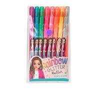 Depesche Gel Pen Set TOPModel 12192 – Rainbow Glitter, 8 Pens, Transparent Pouch