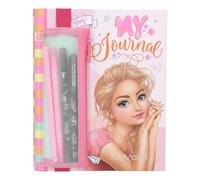 Depesche TOPModel 12716 TOPModel My Journal - Pink Pattern Notebook - Ring Binder for Journaling - Includes Pens, Stickers and ECC, Multicoloured