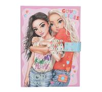 Depesche TOPModel 13231 Diary with Number Code and Sound, Book in Pink and Blue, with Model Motif and 80 Lined and Colourful Illustrated Pages