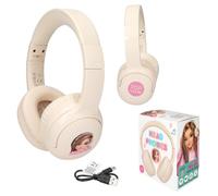 Depesche TOPModel 13779 Bluetooth Headphones in Cream and with Model Motif, Wireless, for On the Go, Includes USB-C Charging Cable, Playing Time Approx. 20 Hours