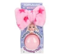 Depesche TOPModel Beauty and Me 13830 Bath Ball and Hairband in Pink and Pink, Plush Band, Bath Additive with Shimmer Effect