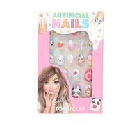 Depesche TOPModel Candy Glam 14071 False Nails, Slightly Pointed, Beautiful Designs and 3D Effect, Available in Various Sizes, Pack of 20