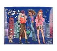 Depesche TOPModel City Girls 12704 Stationery Box with Pencils, Eraser, Paper Clips, Notes and Mirror, Approx. 20 x 15.5 x 3.2 cm