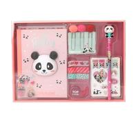Depesche TOPModel Create Your Diary 13904 Diary Set with Notebook in Pink and a 3D Panda Head, Includes Washi Tape, Sticker, Pencil and More
