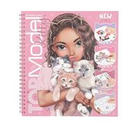 Depesche TOPModel Create Your Kitty 13038 Colouring Book with 47 Pages for Designing Cat Motifs Includes 5 Sticker Sheets