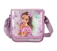 Depesche TOPModel Fairy Love 12778 Small Shoulder Bag in Mauve with Model Motif and Butterflies, Bag with Adjustable Shoulder Strap and Front Flap