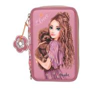 Depesche TOPModel Floral 3-Compartment Pencil Case with Pens