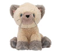 Depesche TOPModel Fur Ever Friends 13768 Cuddly Toy Cat Amber with Soft Fur in Grey and Beige, Approx. 16 cm Plush Toy