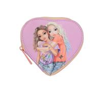 Depesche TOPModel Girl Power 13426 Small Purse in Pink Heart Shape with Model Motif Purse with Carabiner as Pendant