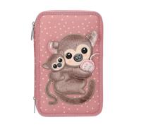 Depesche TOPModel Juicy 13323 Filled 3-Compartment Pencil Case in Dusky Pink, wi
