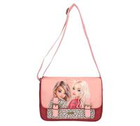 Depesche TOPModel Leoheart 13644 Unisex Children's Shoulder Bag in Pink and Red, with Model Motif and Leo Pattern, Handbag with Adjustable Shoulder Strap