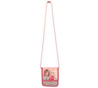 Depesche TOPModel Leoheart 13647 Unisex Children's Chest Bag in Pink and Red, with Model Motif and Leo Pattern, Shoulder Bag with Fastening and Many Compartments