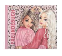 Depesche TOPModel Leoheart 13936 Friendship Book in Pink with Model Motif and Leo Pattern, Friendship Book with 108 Pages to Enter and Decorate