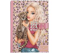 Depesche 13941 TOPModel Leoheart - Secret Code Diary with Sound in Pink, with Model Design, Leo Pattern and Gold, including 80 finely lined and colorfully illustrated pages