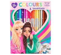 Depesche TOPModel 12215 Colouring Pencils Set of 18 with Sharpener for Painting and School