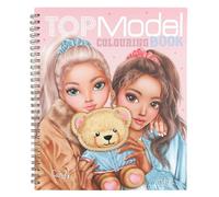 Depesche TOPModel Team Teddy 13210 Colouring Book with 40 Pages for Designing Model and Teddy Motifs, Includes 1 Sticker Sheet