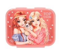 Depesche 12888 TOPModel Velo Fleur Pink, with Model Motif and Flower Pattern, Lunch Box with 3 Compartments and Transparent Lid, PP Plastic, Multicoloured