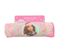 Depesche TOPModel Wild 12791 Microfibre Towel with Model Motif and Colourful Animal Pattern, with Elastic Band for Rolling Up and Fixing