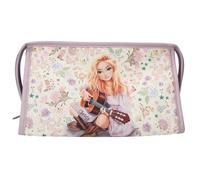 Depesche Unisex Kid's Allzwecktasche 13669 TOPModel Cowgirl Multi-Purpose Purple, with Model Motif and Flower Pattern, Bag with Long Zip, Cream, 24,5 x 14,5 x 14 cm
