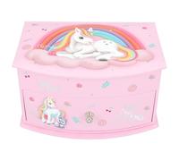 Depesche Ylvi-Kleine 13203 Pink Unicorn Trinket Box with Hinged Lid and Mirror, Multi-Colour
