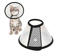Depets Adjustable Recovery Pet Cone E-Collar for Cats Kittens Rabbits, Plastic Elizabeth Protective Collar Wound Healing Practical Neck Cover, Neck Girth 6.1 in