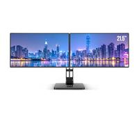 DEPGI 21" Laptop Screen Extender Built-in Cooler, 1080P FHD One Cable Connect Portable Triple Monitor for Laptop, Dual Screen Monitor Fits 13"-17.3" Laptop with Stand for MacOS/Windows