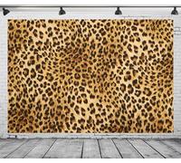 DePhoto 10x6.5FT Leopard Backdrop Golden Brown Black Spots Prints Background Lady Bachelorette Party Decorations Photoshoot Photo Props Background Vinyl