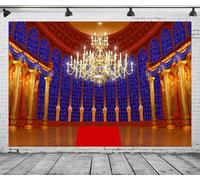 DePhoto 7x5FT Castle Palace Backdrop Beast's Palace Background for Girls Princess Birthday Party Decoration Photoshoot Photo Props Vinyl