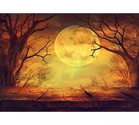 DePhoto 9X6FT Halloween Pumpkin Wood Floor Backdrop Happy Halloween Seamless Vinyl Photography Photo Background Studio Prop PGT411B