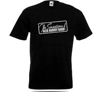 depi Men's Sensational Alex Harvey Band t Shirts männer Schwarz Zal Cleminson Faith Healer Vambo Rools Black M