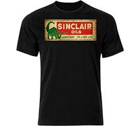 depi Men's Sinclair Oils - Graphic Cotton T Shirt Short Sleeve Black L