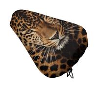 Depict A Leopard Bike Seat Cover Waterproof Oxford Fabric, Universal Adjustable Bicycle Saddle Cover with Drawstring Easy Install Protective Rain Dust Covers for Women Men