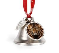 Depict A Leopard Christmas Bell Christmas Tree Decoration Love Bell Personalization Sleigh Bells Ornaments Jingling Bells for Holiday Party Decoration