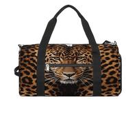 Depict A Leopard Gym Bag for Women Men Shoe Compartment Waterproof Travel Bags Sports Duffle Bag for Sports Gyms Yoga