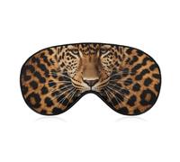 Depict A Leopard Sleep Mask for Women Men Side Sleeper Eye Cover with Adjustable Strap Soft Breathable Blackout Mask Slip-Free Deep Sleeping Travel Essentials
