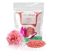 DEPILISSA Pink Wax Beads 400g - Stripless Hard Wax for Hair Removal | Classic fragranced pink hot film wax for face, bikini and body; flexible peel-off application with no waxing strips required