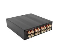 Depisuta 2 in 2 Out Amplifier Speaker Selector switchs, Silver Plated Switches Gold Plated Banana Terminals 500W X 2 Power Handling, with Independent Grounds for Class A B D