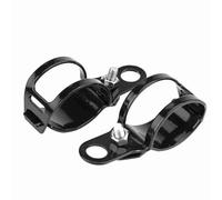 Depisuta 2Pcs Motorcycle Turn Light Mount Bracket Steel Sheet Bracket Fits 30-45mm Front Fork Scooter Easy to Install for Scooter (Black)