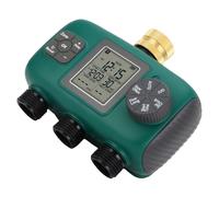 Depisuta 3 Outlet Sprinkler Timer, LCD Display Brass Hose Connector Irrigation Controller with Rain Delay for Garden Lawn Watering