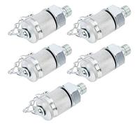 Depisuta 5Pcs Hydraulic Testing Adapter Thread Test Coupling Connectors for Pressure Measurement (M10*1.25)
