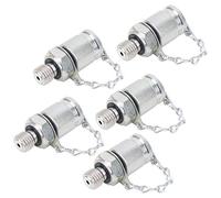 Depisuta 5Pcs Hydraulic Testing Adapter Thread Test Coupling Connectors for Pressure Measurement (M12*1.5)