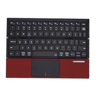 Depisuta 78 Keys Foldable Bluetooth Keyboard with Touchpad, PU Leather Cover Wireless Triple Folding Portable Keyboard, Full Size Keys for Tablet Laptop PC, Connect Up to 3 Devices