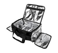 Depisuta Acrylic Paint Organizer, Portable Storage Case Hold Up to 60 Bottles Art Supply Carrying Bag with Tools Storage Section and Handle, Aluminum Foil Liner for Easy Cleaning
