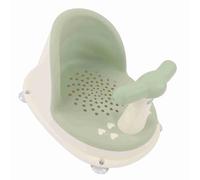 Depisuta Baby Bath, Baby Shower Chair with Non Slip Suction Cup with Foldable Detachable Handle, Bathtub Portable Infant Bath for Washroom Bathroom Hotel Travel (Green)