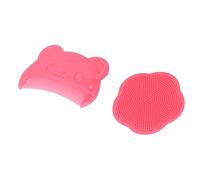 Depisuta Baby Scalp Cleaning Brush Soft Silicone Bath Tool for Newborns, Comfortable Baby Scalp Comb and Scrubber Brush, Suitable for Anchor, 2PCS Set (Red)