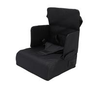 Depisuta Baby Travel Booster, Portable Highchair with Adjustable Straps for Dining Table, Ergonomic Lift Design, Travel Toddler Chair Non Slip Silicone Base, 0-12 Years, Black