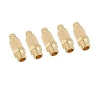 Depisuta Brass Pneumatic Muffler for Noise Reduction, 5pcs/Set for Valve Protection, Pneumatic for Air Speed Control, 1/8 BSP Valve