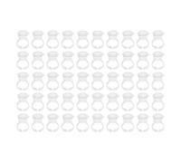 Depisuta Bulk 100pcs Plastic Ink Ring Cups Eyelash Extend Pigment Ink Holders with Lid for Permanent Makeup Pigments Transparent Color