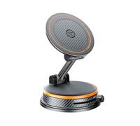 Depisuta Car Mount, 360 Adjustable Magnetic Phone Holder Vacuum Suction Car Phone Holder with Air Freshener, Twist Lock Windshield Mount for Phones, Dashboard Home Gym Use (Orange)