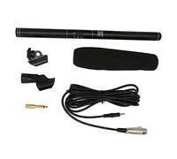 Depisuta Condenser Interview Microphone, Aluminium Alloy Professional Handheld Live Microphone 5m Line Length Noise Reduction Wired for Recording, Speech, Stage, Conference